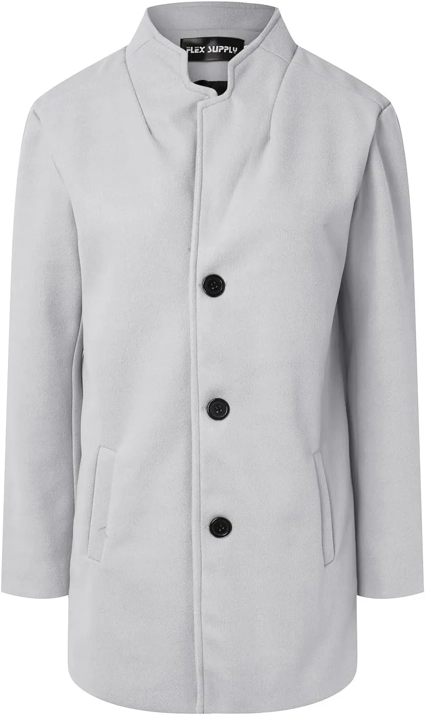 2023 Women's Elegant Blazers Single Breasted Coat Winter Long Sleeve Mid Woolen Overcoat Work Office Pea Jackets Overcoats