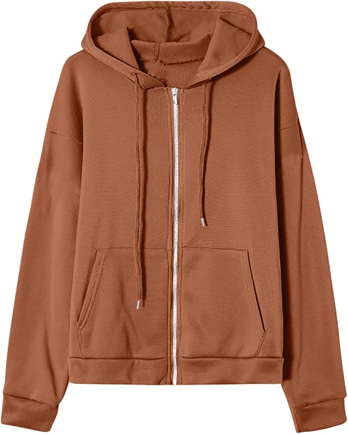 2023 Zip Up Hoodies For Women Oversized Sweatshirt Fall Casual Long Sleeve Plus Size Loose Fashion Jacket Coat
