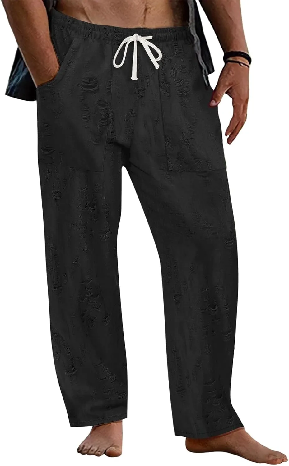 2025 Men's Casual Pants Drawstring Loose Breathable Pants