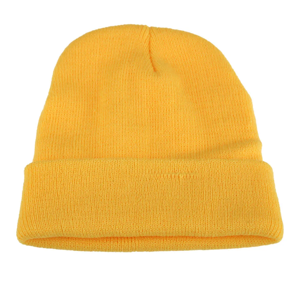 21 Colors High Quality Hats Female Winter Beanies Solid Candy Color Men Women Warm Cuff Plain Knit Ski Long Beanie Skull Cap