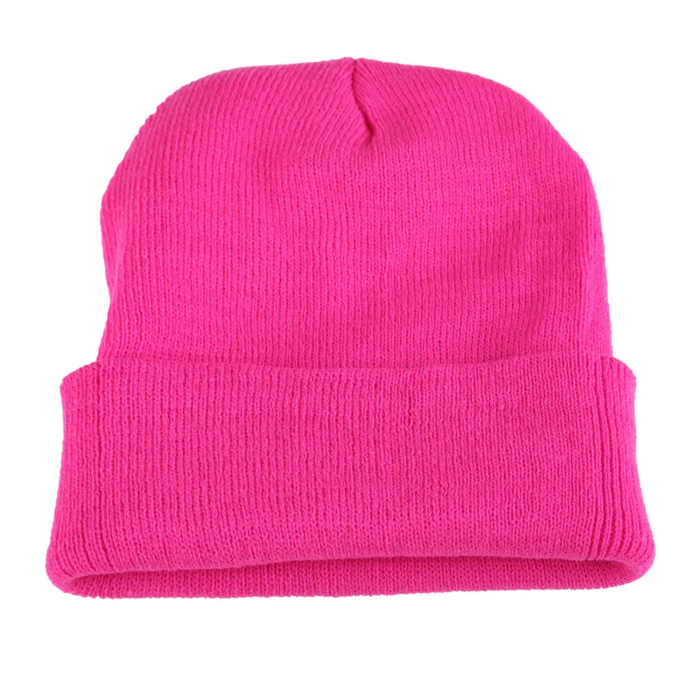 21 Colors High Quality Hats Female Winter Beanies Solid Candy Color Men Women Warm Cuff Plain Knit Ski Long Beanie Skull Cap