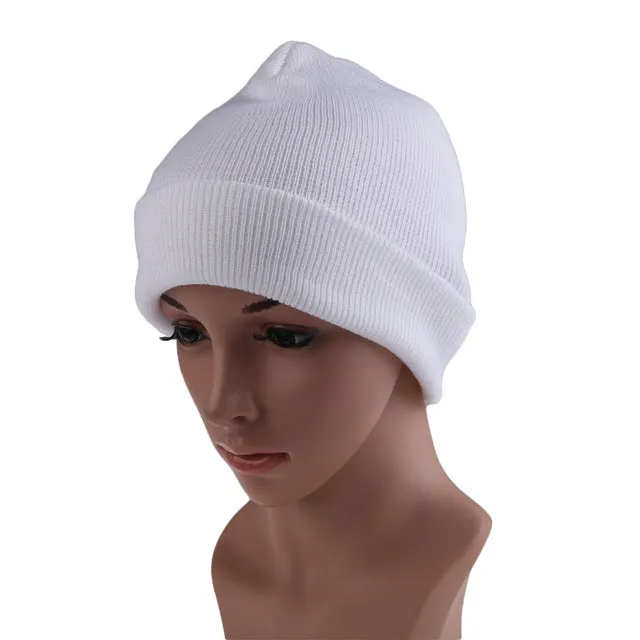 21 Colors High Quality Hats Female Winter Beanies Solid Candy Color Men Women Warm Cuff Plain Knit Ski Long Beanie Skull Cap