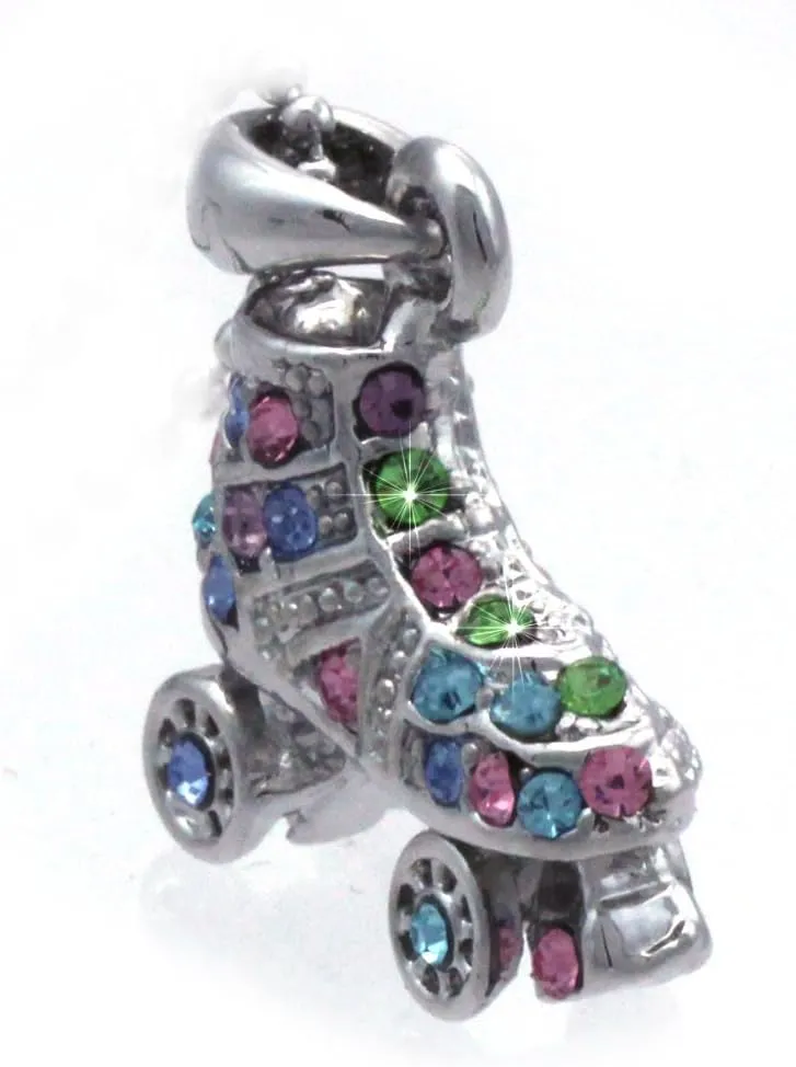 3D Roller Skates Skating Shoes Pendant Necklace Jewelry