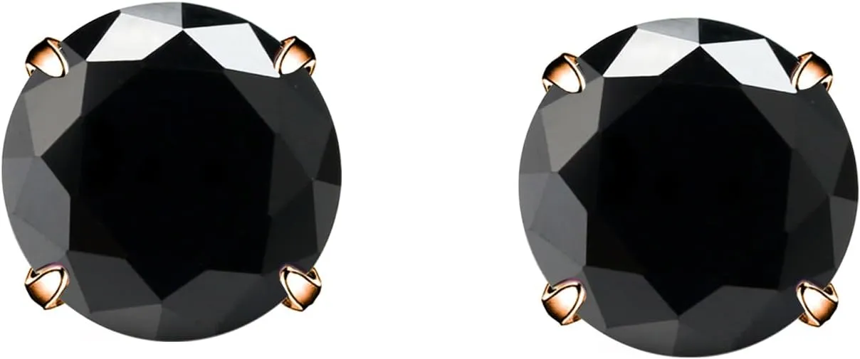5A Stunning Black Obsidian Hypoallergenic Quartz Stone Surgical 316L Stainless Steel,Hypoallergenic Tragus Cartilage Sleeper Earrings,Earring Stud Gift Box,Men Women Womens Mens