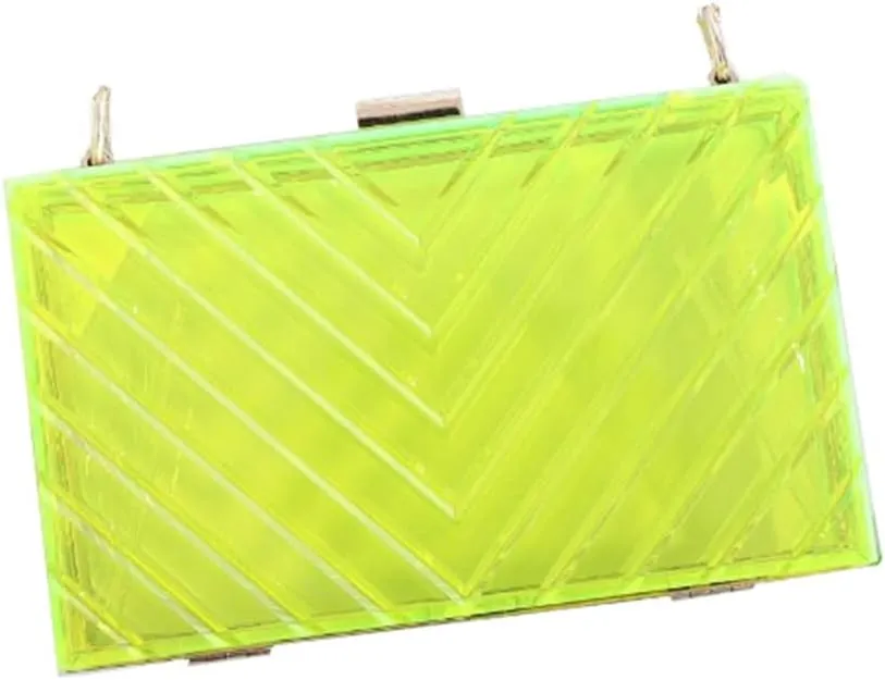 Acrylic Purses Evening Clutch Bag Clear Handbags for Women Cross Body Bag with Metal Chain Formal Wedding Prom Party