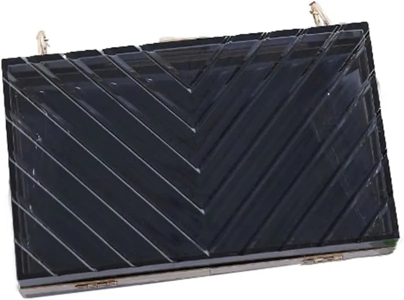 Acrylic Purses Evening Clutch Bag Clear Handbags for Women Cross Body Bag with Metal Chain Formal Wedding Prom Party