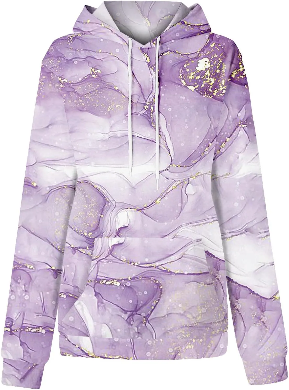 ADHOWBEW Oversized Sweatshirt for Women Fashion Y2k Graphic Drawstring Hoodies Sweaters