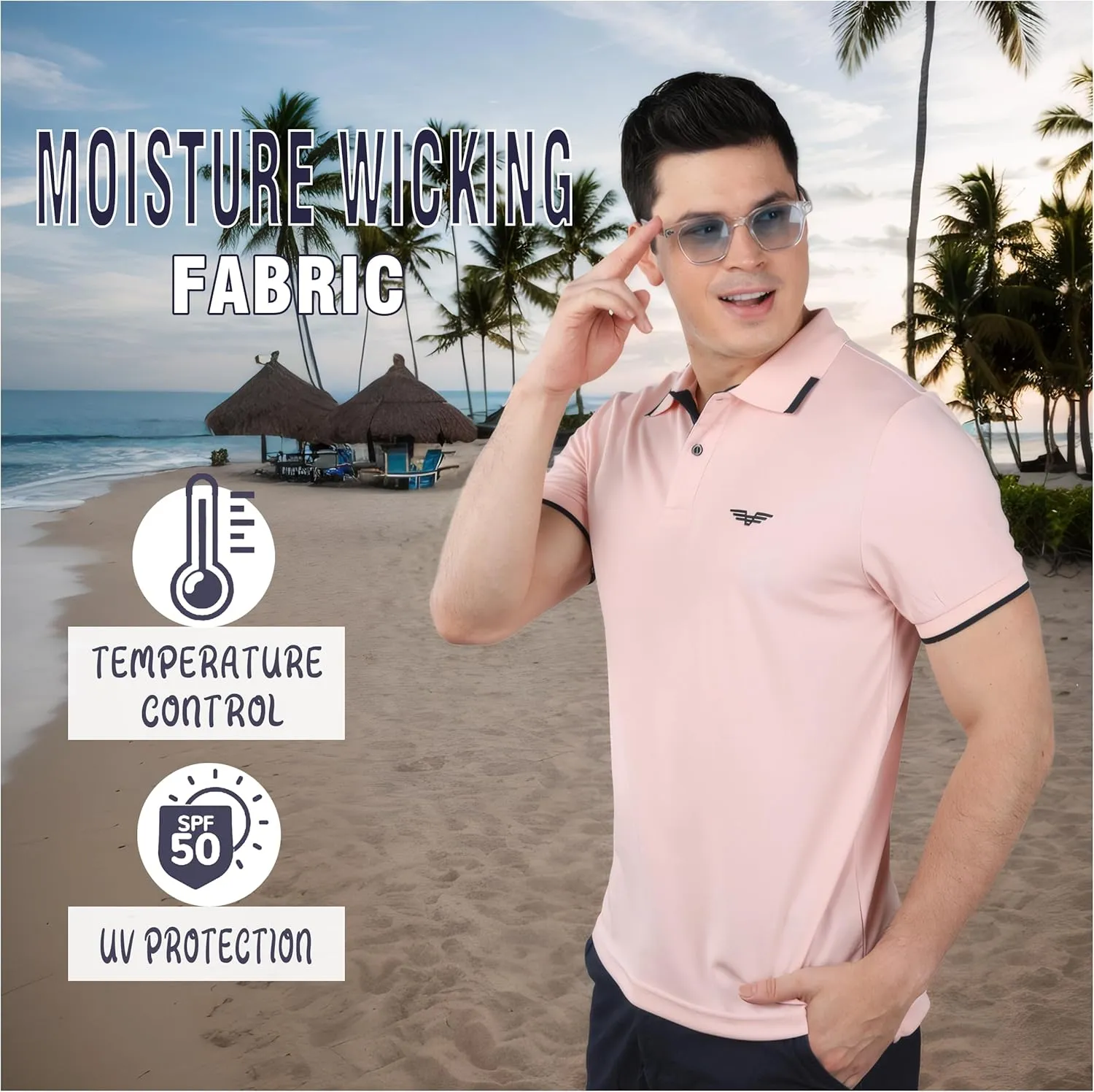 Albert Morris Mens Striped Short Sleeve Polo Shirts 4 Pack