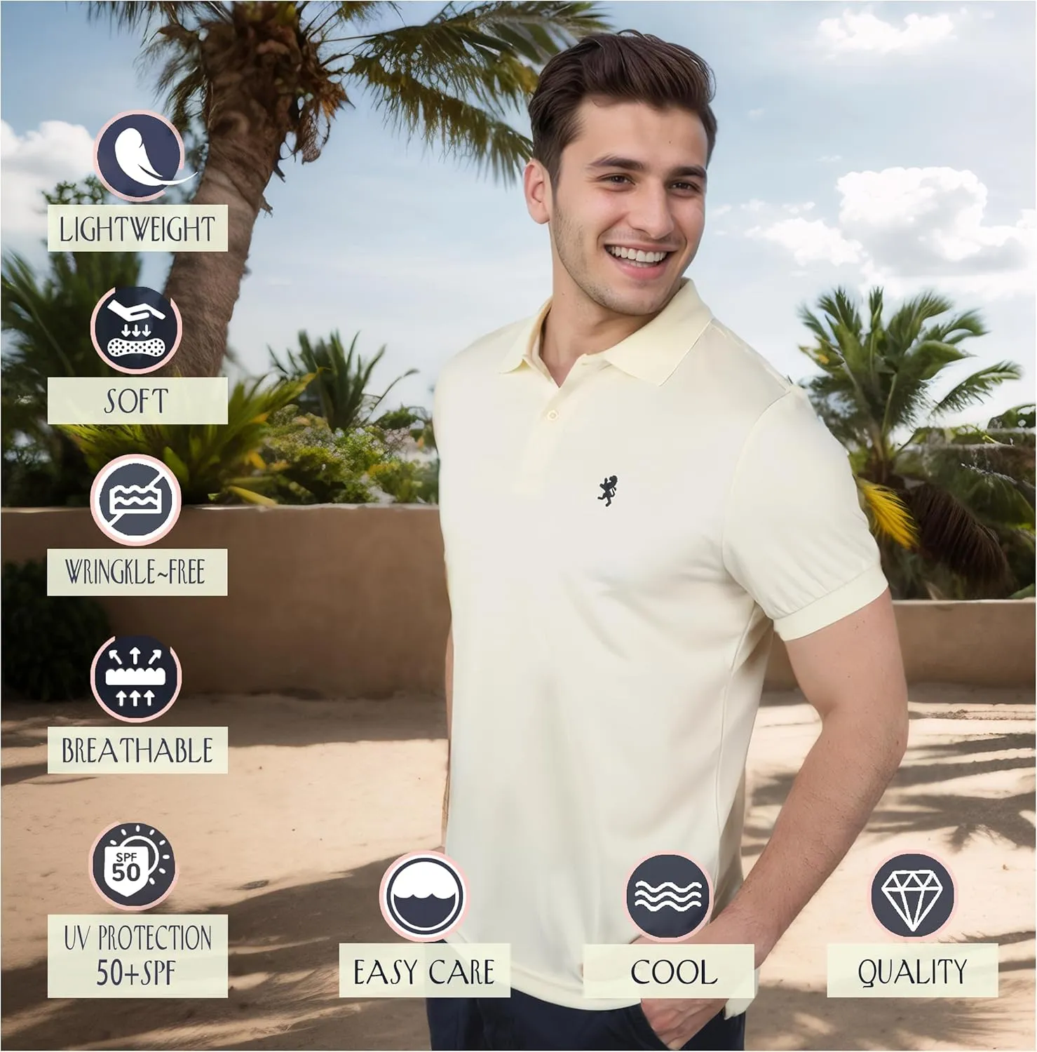 Albert Morris Mens Striped Short Sleeve Polo Shirts 4 Pack
