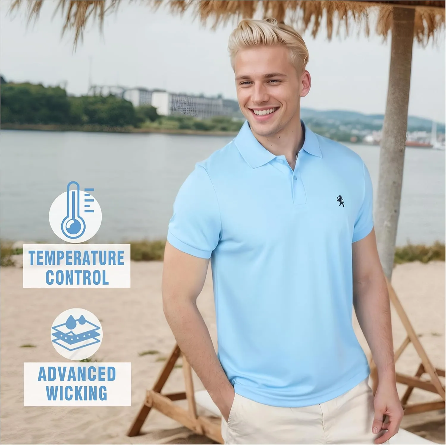 Albert Morris Mens Striped Short Sleeve Polo Shirts 4 Pack