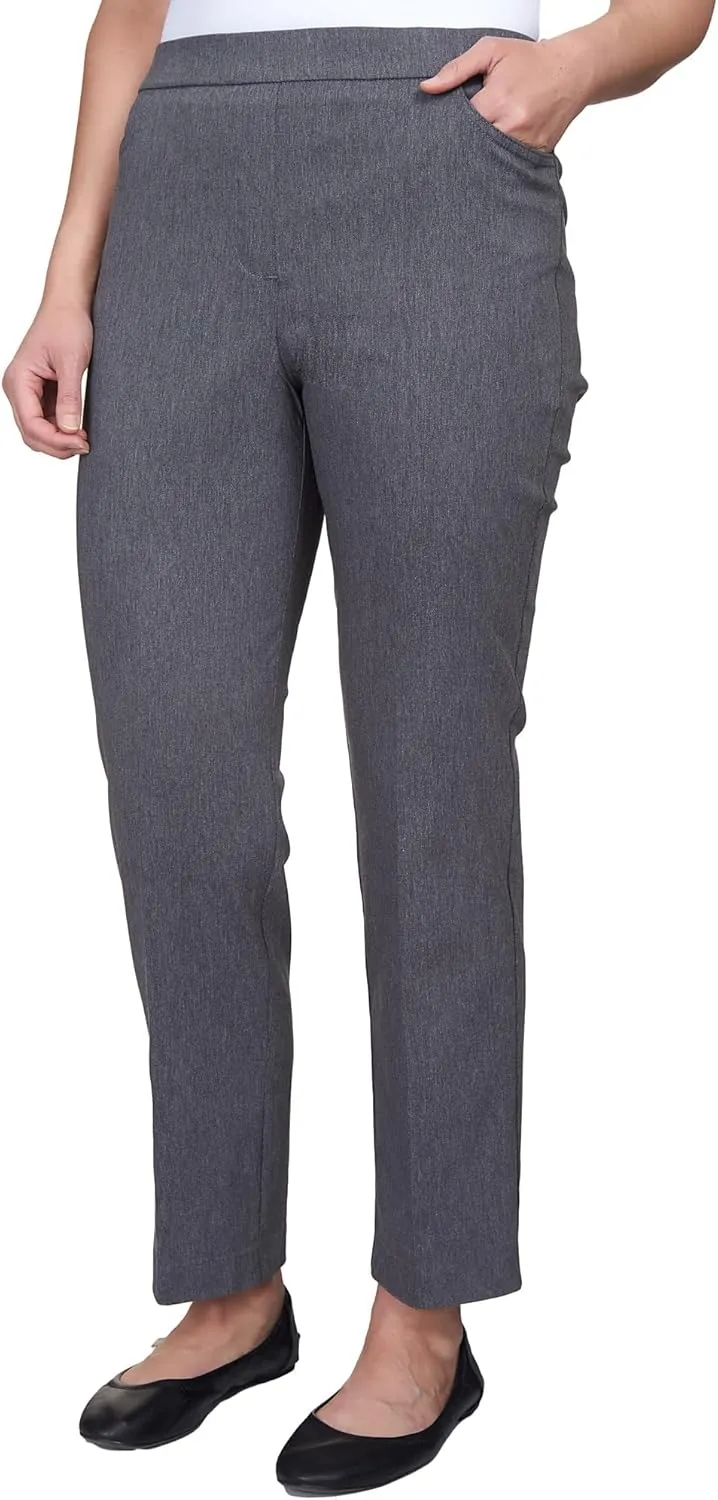 Alfred Dunner Women's Allure Slimming Missy Stretch Pants-Modern Fit