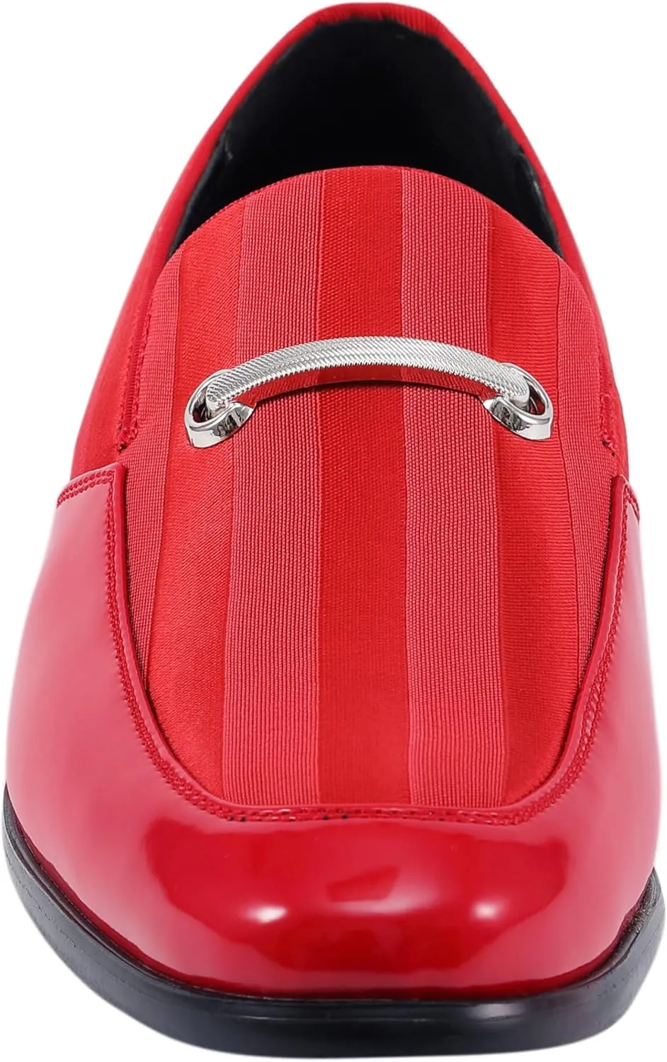 Amali Fay Velvet Men??s Slip-On Shoes with Gold Chain Ornament Dress Shoes for Men Velvet Formal Loafers for Men The Original Smoking Men Tuxedo Dress Shoes