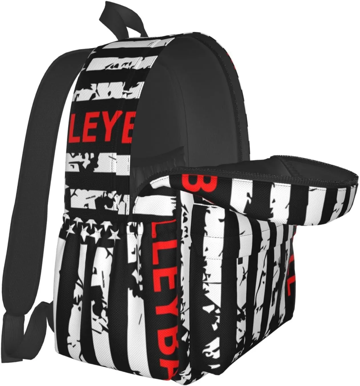 American Flag Volleyball Sports Casual Backpacks Large Travel Backpack Laptop Rucksack Sports Daypack Adjustable Strap Bag for Camping Hiking