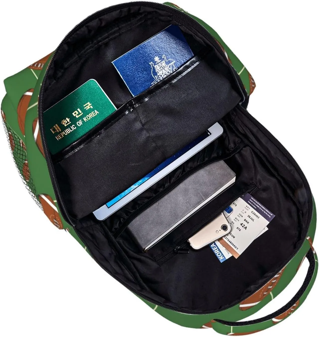 American Football Travel Laptop Backpack for Women Lightweight College Backpack Adjustable Fits 15.6 Inch Laptop Bag Waterproof for Men