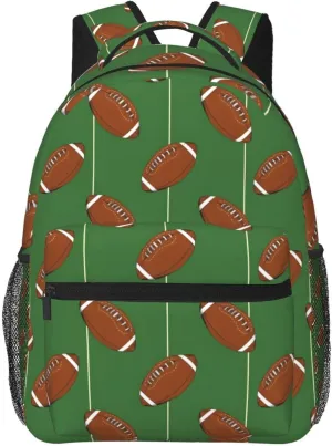 American Football Travel Laptop Backpack for Women Lightweight College Backpack Adjustable Fits 15.6 Inch Laptop Bag Waterproof for Men