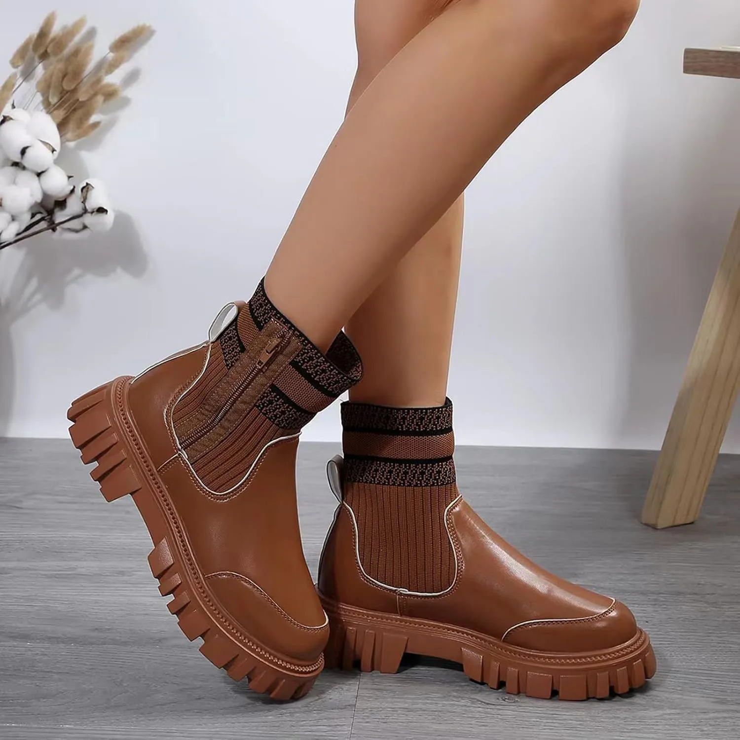 Ankle Boots Men Square Toe Ankle Boots Lace Up Ankle Boots for Women Boots for Skinny Legs Boots for Women Ankle Booties Low Heel Boot for Sprained Ankle