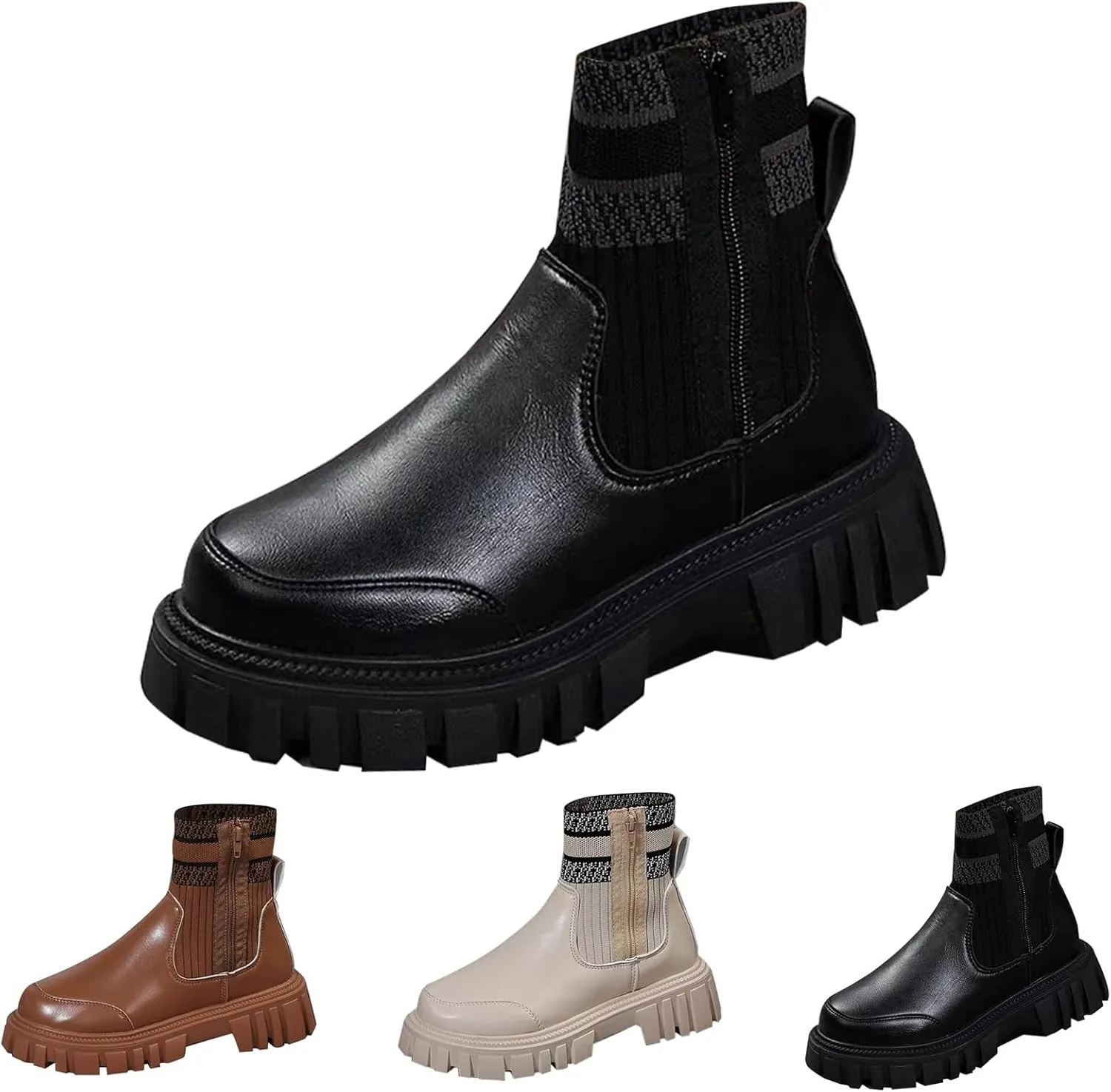 Ankle Boots Men Square Toe Ankle Boots Lace Up Ankle Boots for Women Boots for Skinny Legs Boots for Women Ankle Booties Low Heel Boot for Sprained Ankle