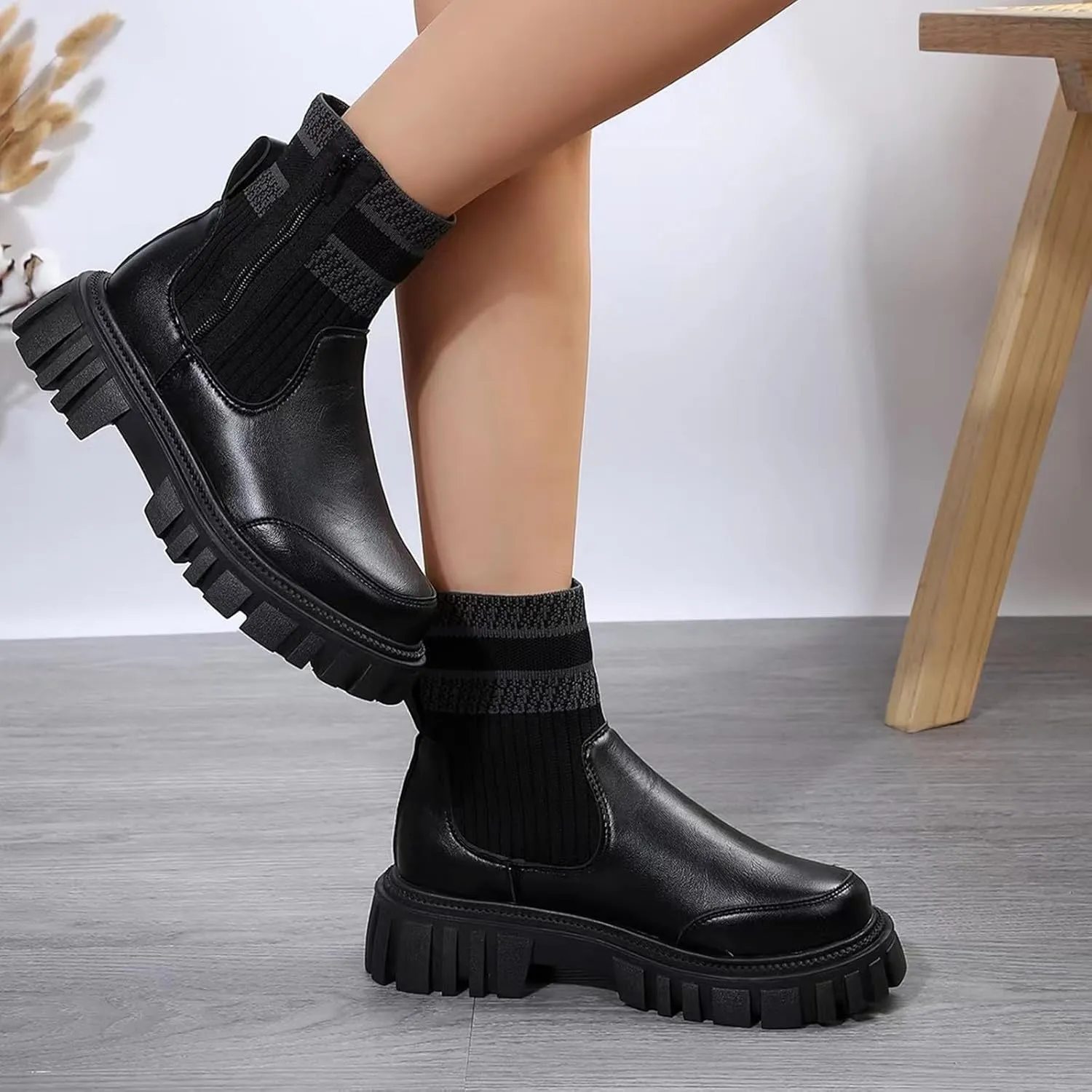 Ankle Boots Men Square Toe Ankle Boots Lace Up Ankle Boots for Women Boots for Skinny Legs Boots for Women Ankle Booties Low Heel Boot for Sprained Ankle