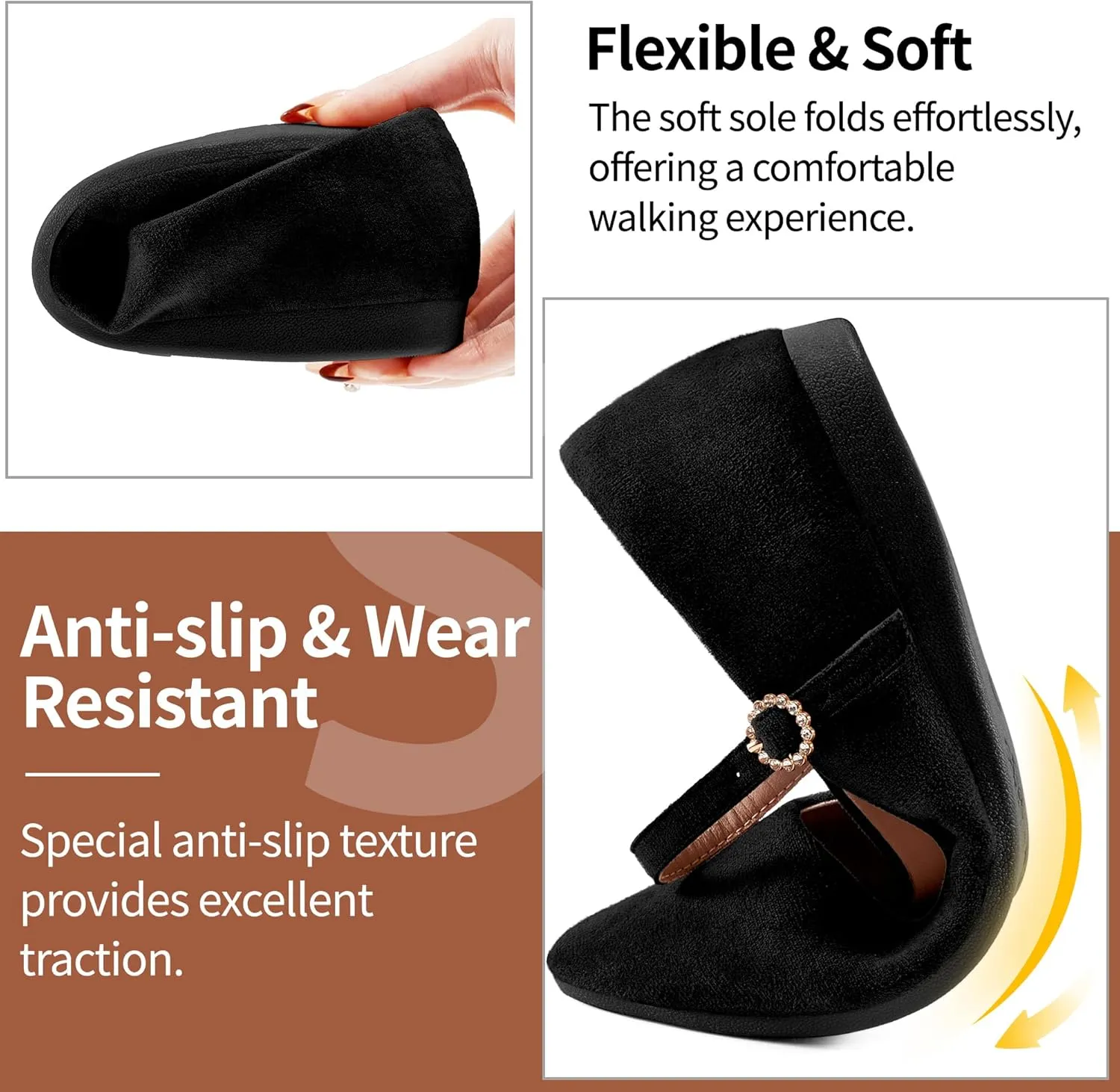 Aomigoct Ballet Flats Shoes for Women: Dressy Comfortable Wedding Flat for 2025 - Ladies Dress Casual Walking Shoe