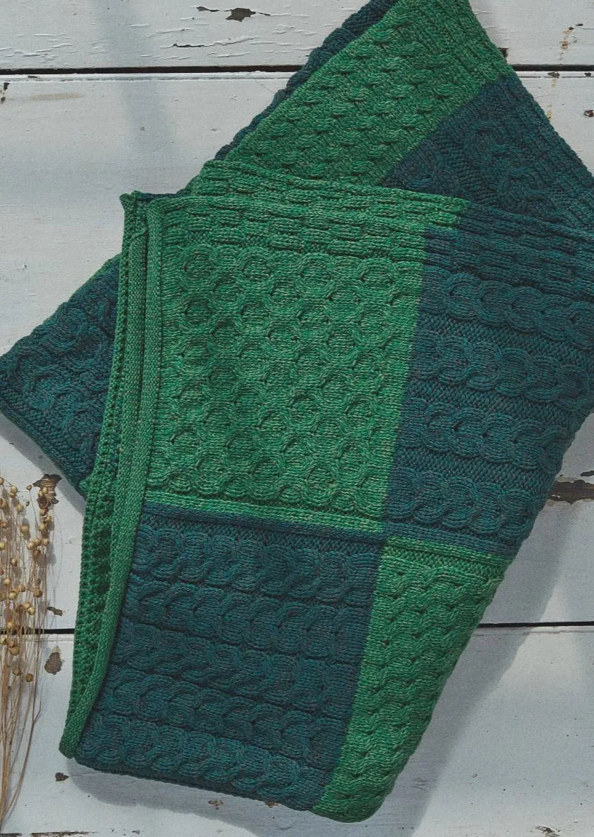 Aran Patch Blanket | Green