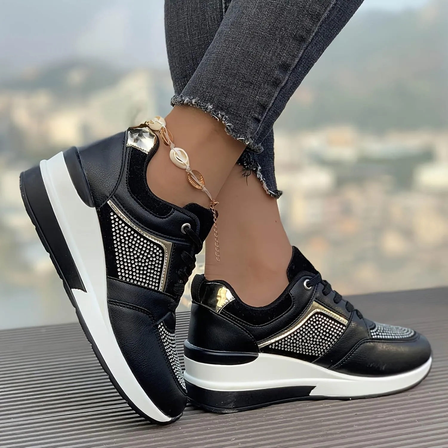 Arch Support Slip on Sneakers for Women Air Cushion Orthopedic Sneakers with Arch Support Fly Woven Mesh Shoe