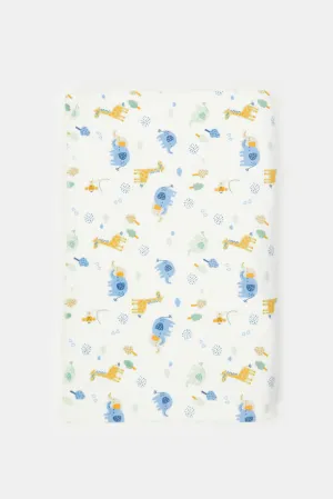 Babies White Embossed Reversible Plush Blanket (1 Piece)