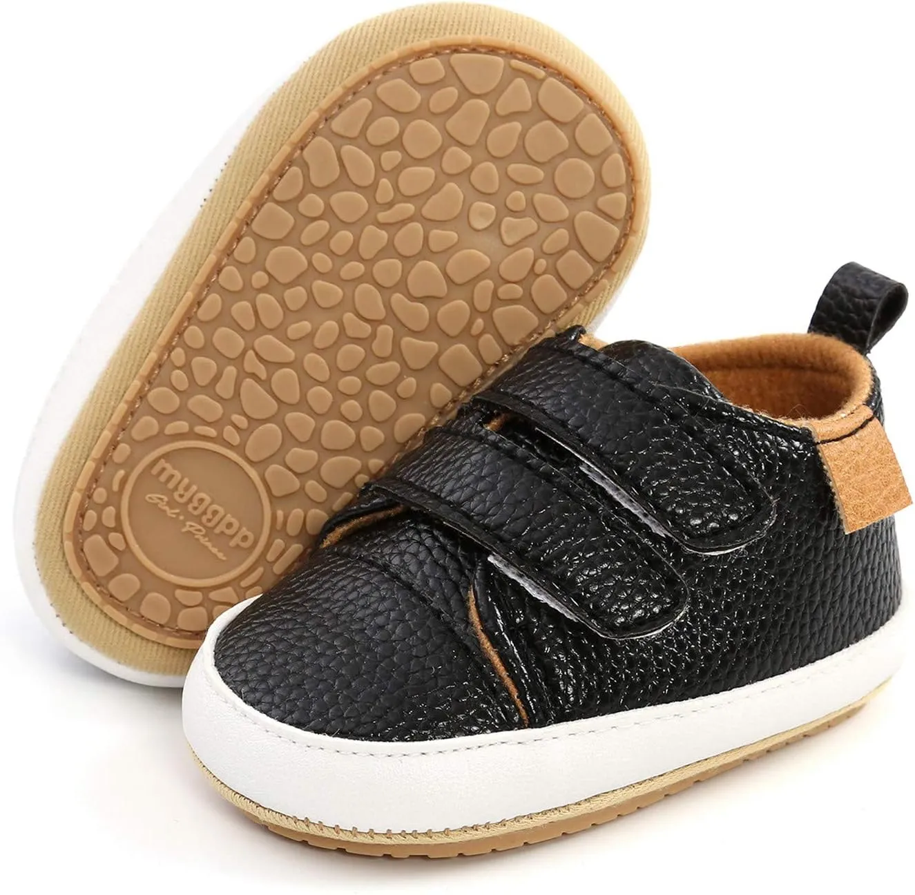 Baby Boys Casual Sneakers Toddler Girls PU Leather Rubber Sole Outdoor Footwear Unisex Infant Prewalkers Shoes