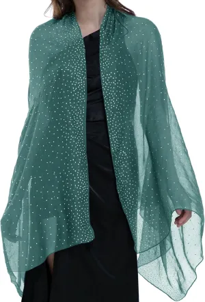 BANETTETA Starry Night Shawls and Wraps for Evening Dresses, Shiny Scarf for Womens Formal Wear