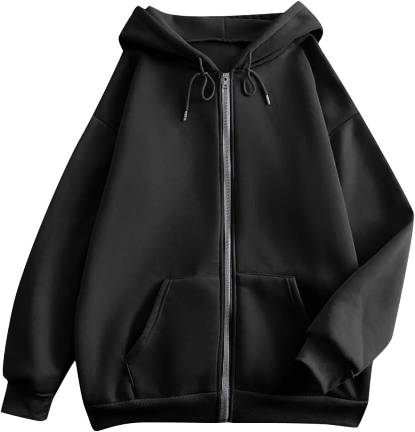 BAXLIMEK Zip Up Hoodies for Women,2023 Fall Outfits Casual Long Sleeve Hoodies Outerwear,Trendy Oversized Sweatshirt Coats