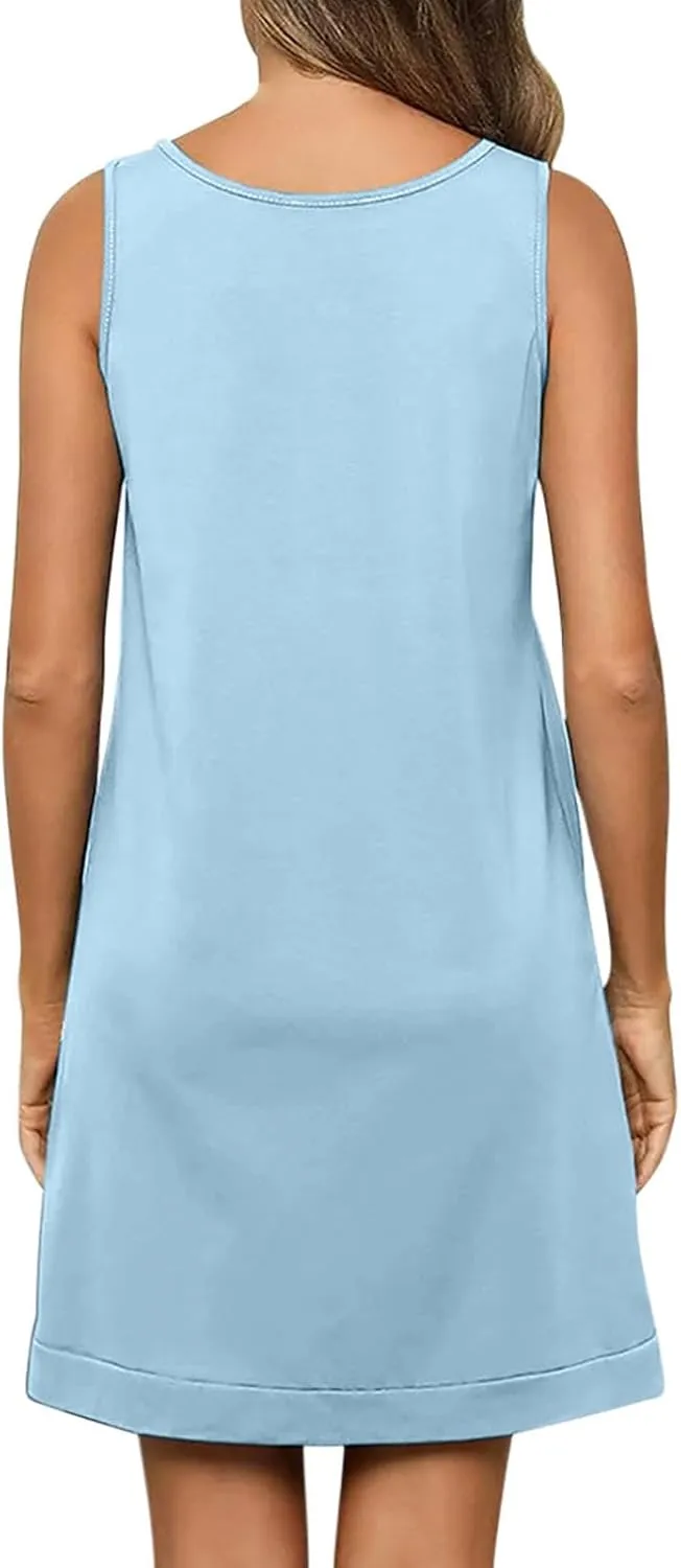 Beach Dresses for Women 2025 Vacation Sexy Mini Sundress Comfortable Soft Dress Summer Casual Loose Midi Dresses