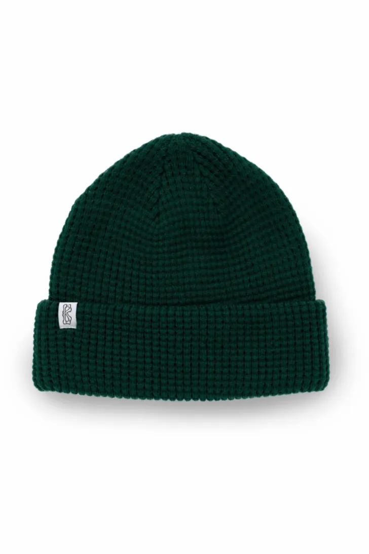BILLY BONES CLUB WAFFLE KNIT BEANIE - MOSS PIT