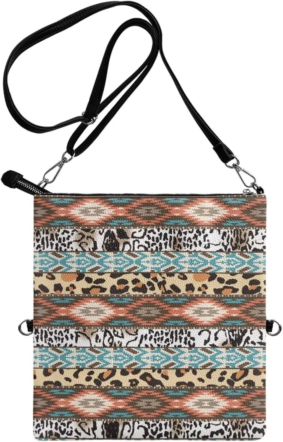 Binienty Graphic Crossbody Purses for Women,Shoulder Handbags Vegan Leather Casual Satchel with Guitar Strap