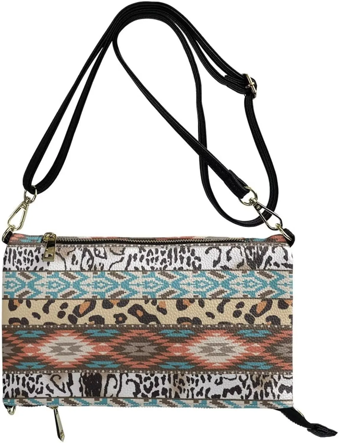 Binienty Graphic Crossbody Purses for Women,Shoulder Handbags Vegan Leather Casual Satchel with Guitar Strap