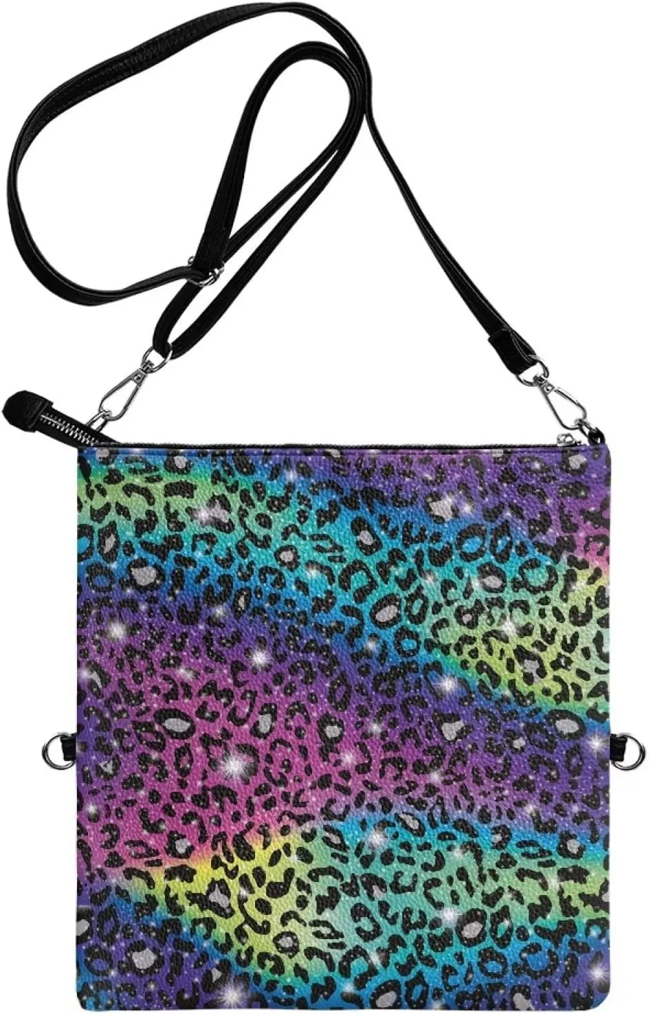 Binienty Graphic Crossbody Purses for Women,Shoulder Handbags Vegan Leather Casual Satchel with Guitar Strap
