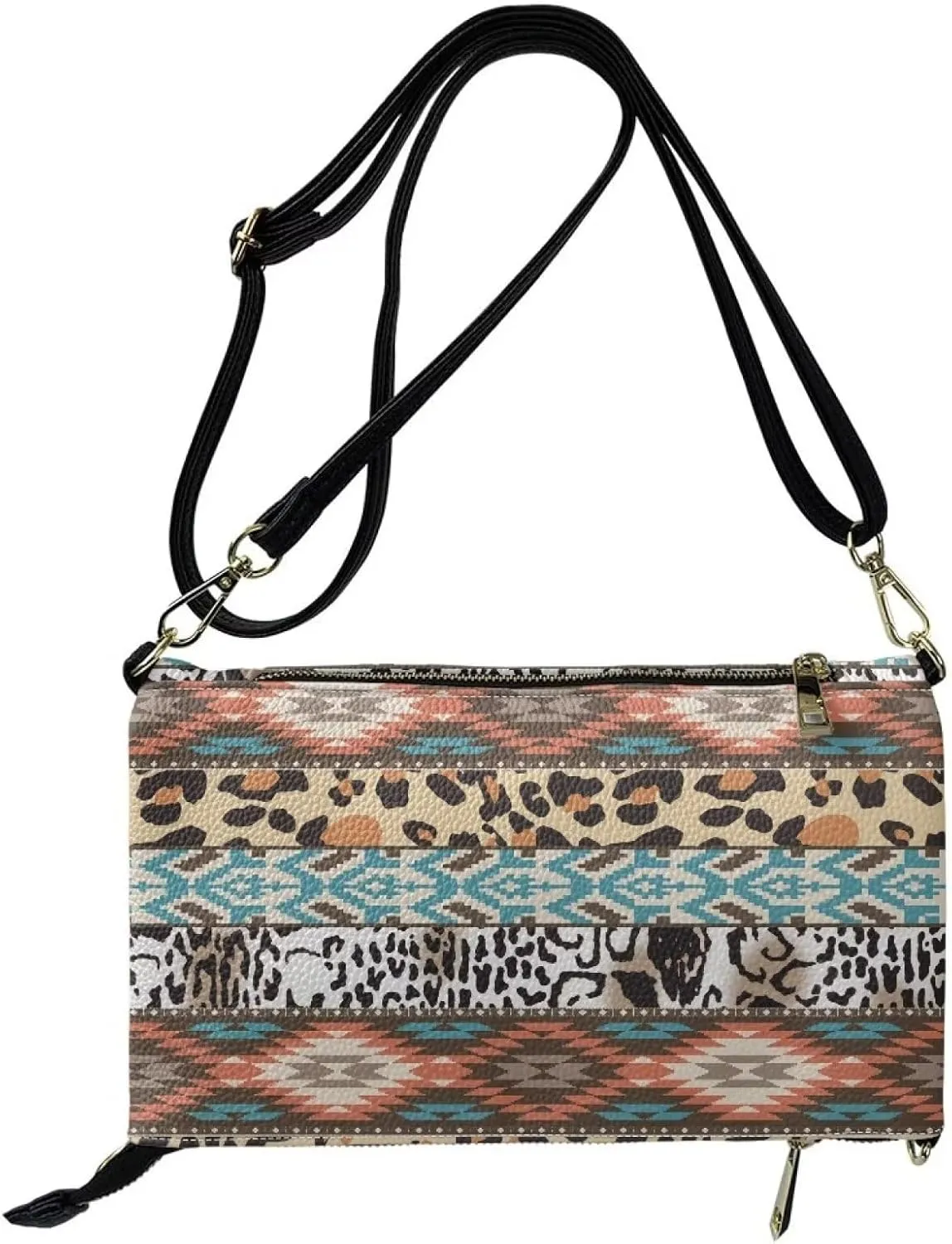 Binienty Graphic Crossbody Purses for Women,Shoulder Handbags Vegan Leather Casual Satchel with Guitar Strap