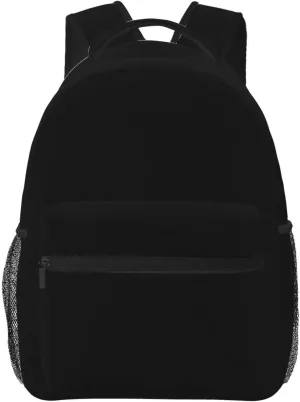 Black Travel Laptop Backpack for Women Lightweight College Backpack Adjustable Fits 15.6 Inch Laptop Bag Waterproof for Men, Work, Gym