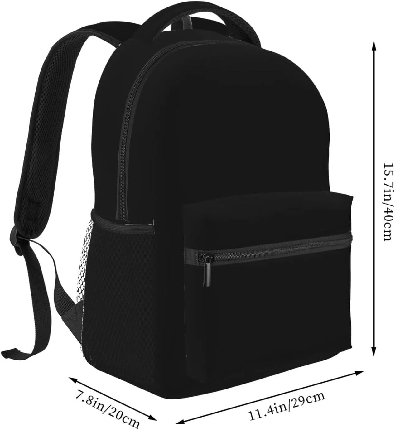 Black Travel Laptop Backpack for Women Lightweight College Backpack Adjustable Fits 15.6 Inch Laptop Bag Waterproof for Men, Work, Gym