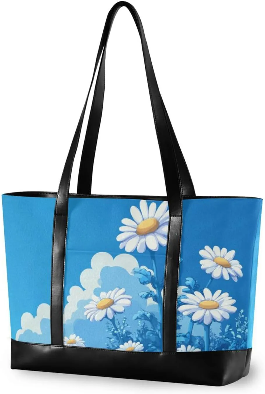 Blue Daisy Hello Sunshine Bloom Spring Large Capacity laptop bag for women with zipper 14 inch bag for women work with diaper estuche para laptop 14 pulgadas