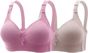 Bras for Women Full Coverage Underwire Plus Size Without Ring Everyday Sports Adjustable Shoulder Strap Underwear
