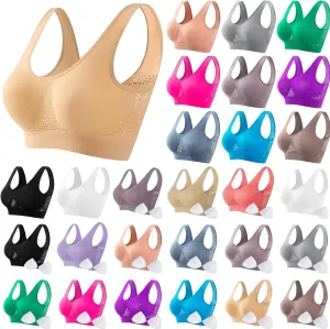 Breathable Cool Liftup Air Bra,2025 Seamless Wireless Plus Size Lingerie Women, Sports Bras Underwear