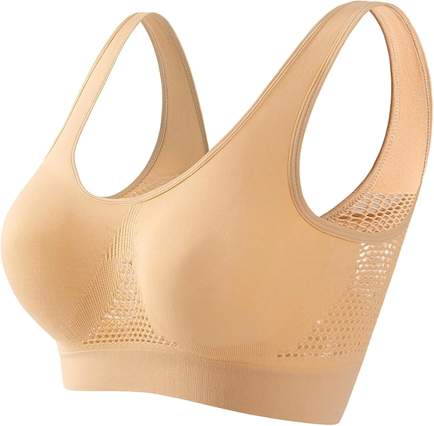 Breathable Cool Liftup Air Bra,2025 Seamless Wireless Plus Size Lingerie Women, Sports Bras Underwear
