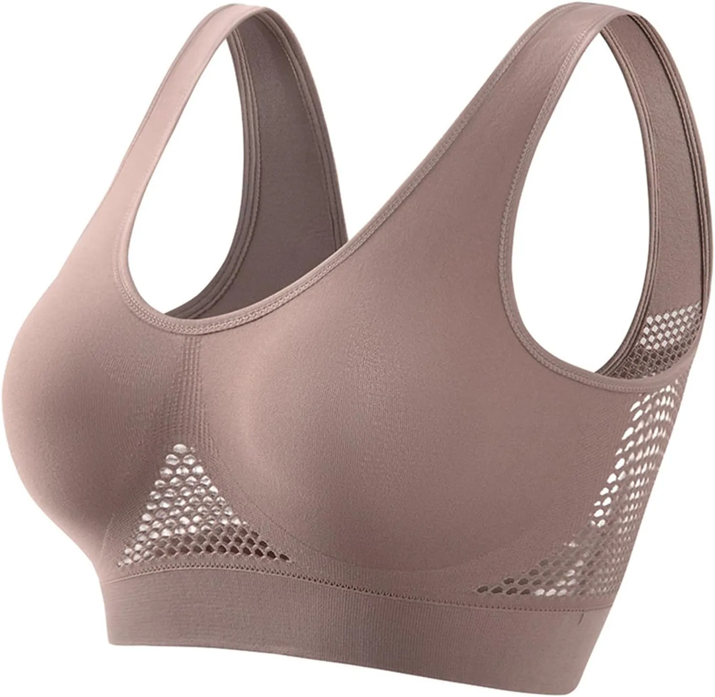 Breathable Cool Liftup Air Bras 2024 Sports Bras for Women Seamless Comfortable Mesh Yoga Bra Wirefree Soild Color Bra