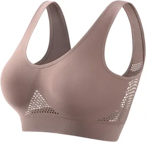 Breathable Cool Liftup Air Bras 2024 Sports Bras for Women Seamless Comfortable Mesh Yoga Bra Wirefree Soild Color Bra
