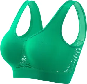 Breathable Cool Liftup Air Bras 2024 Sports Bras for Women Seamless Comfortable Mesh Yoga Bra Wirefree Soild Color Bra