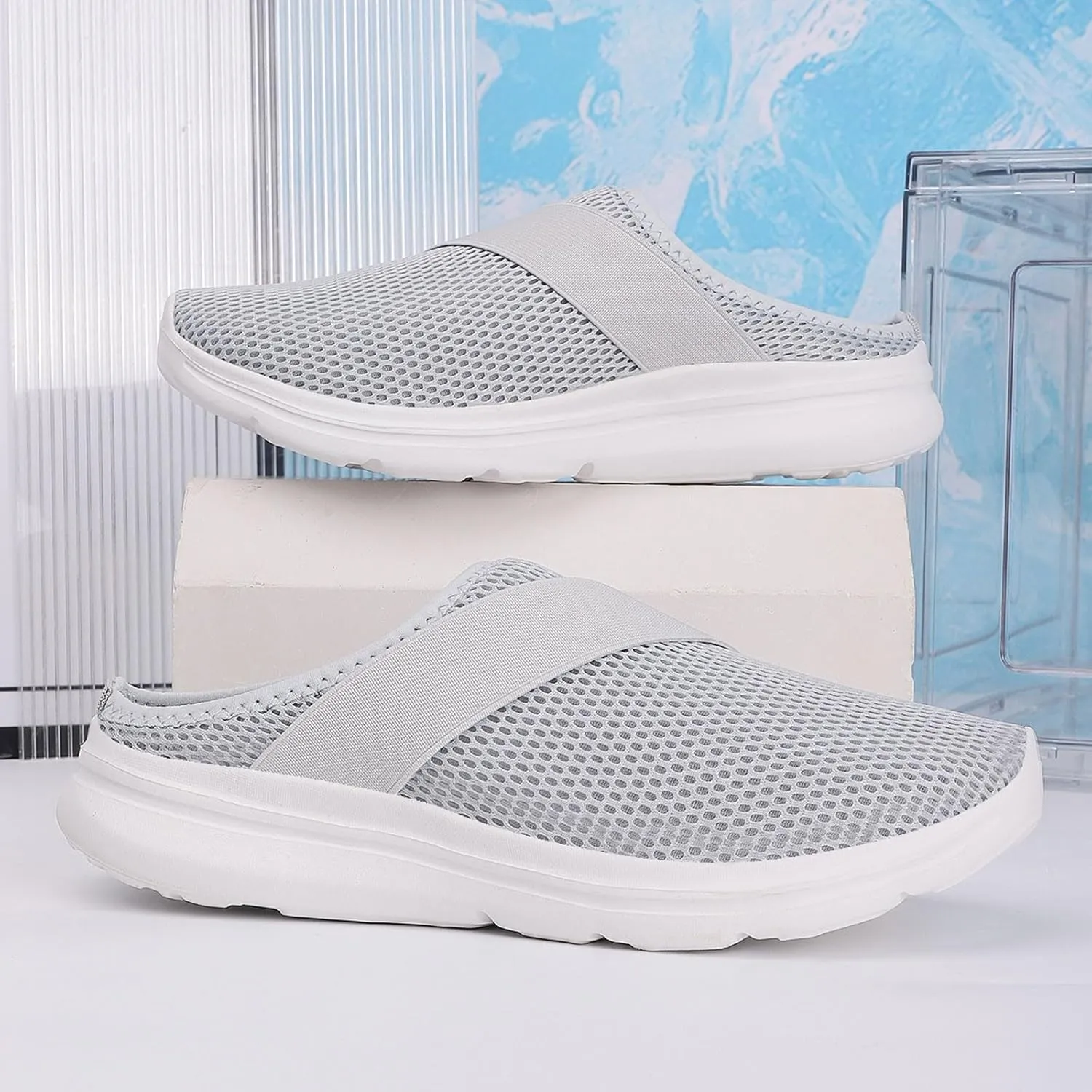 Breathable Slip On Shoes for Men Breathable Casual Comfortable Walking Sneaker Convenient Elderly Slip On Shoes