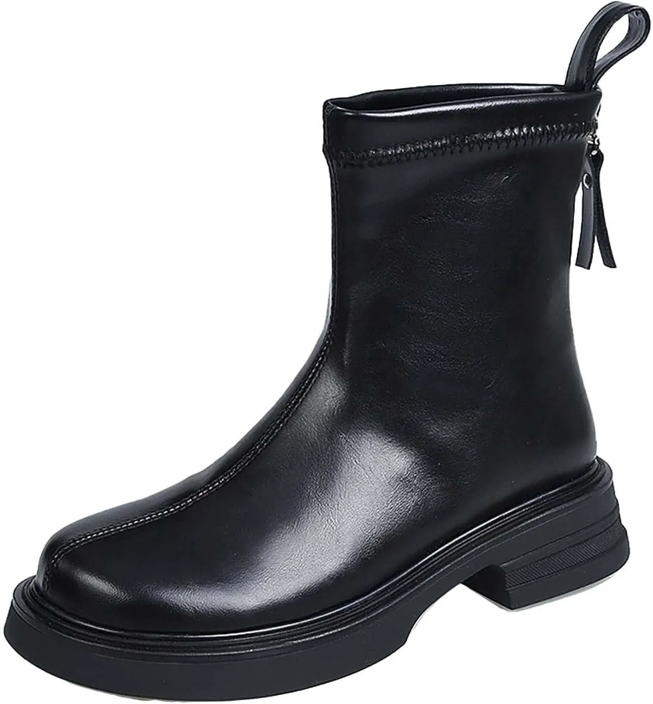 Brown Booties for Women Womens Fall Boots 2024 High Heeled Boots Wide Width Cowboy Boots for Women Black Square toe Ankle Boots for Women Low Heel Small Walking Boot for Sprained Ankle