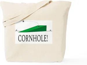 CafePress Cornhole Tote Bag Reusable Natural Beige Canvas Shopping Bag