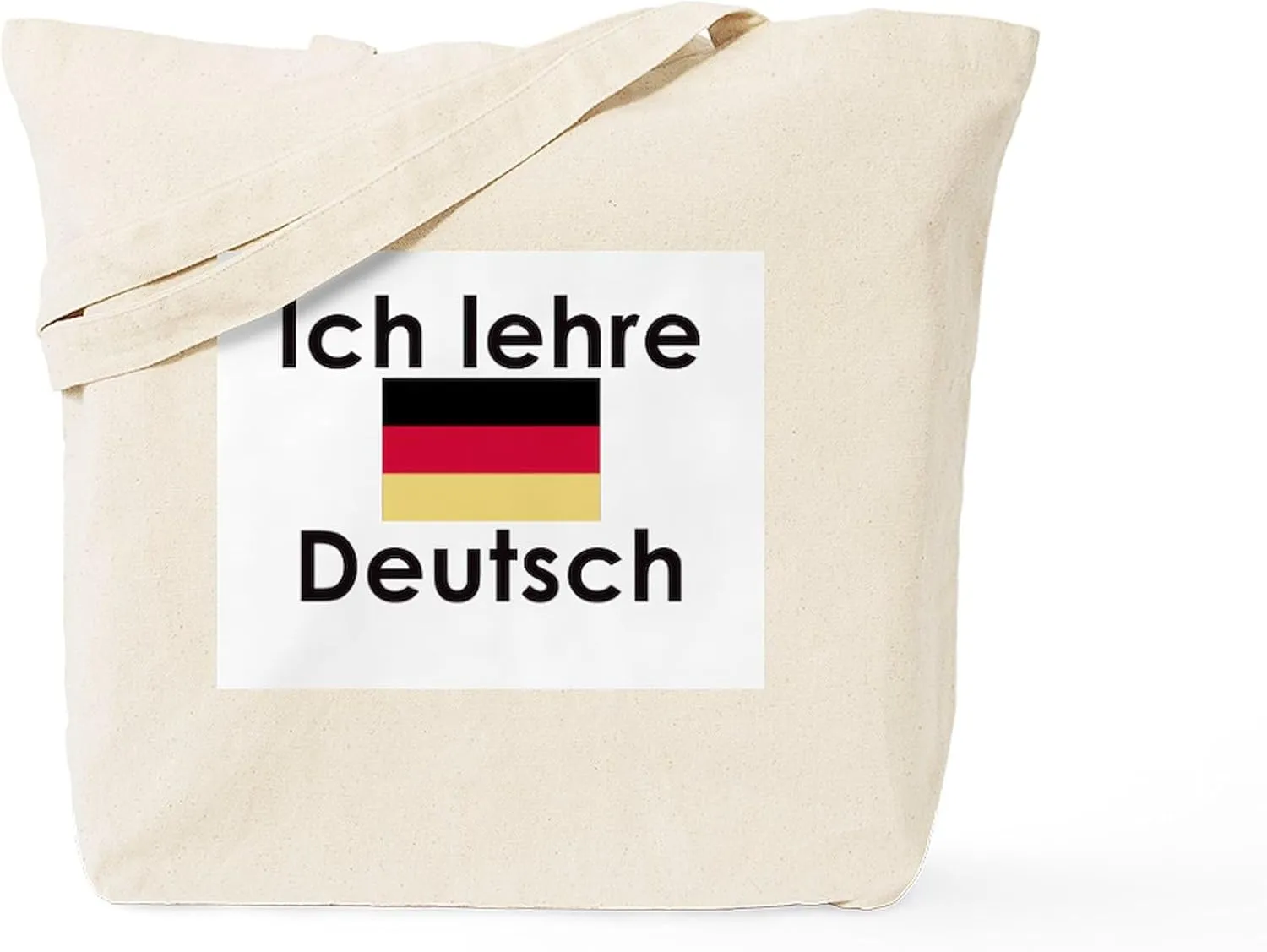 CafePress I Teach German (Deutsch) Tote Bag Reusable Natural Beige Canvas Shopping Bag