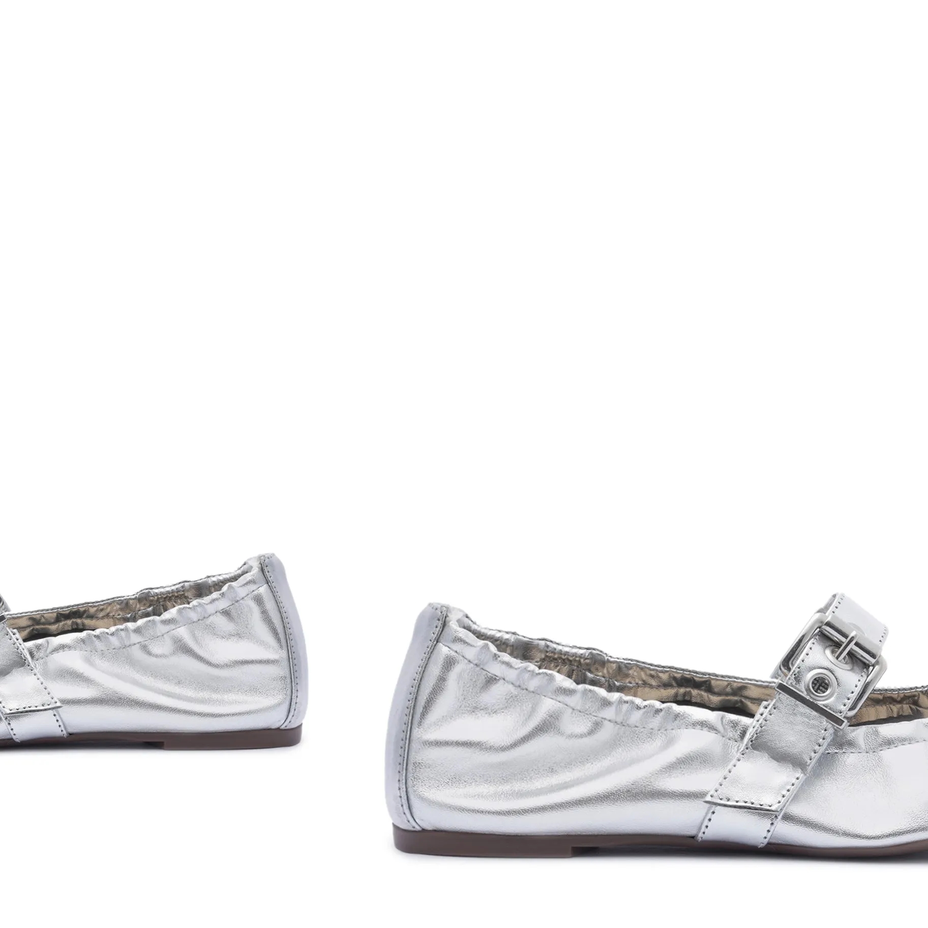Calita Metallic Leather Flat