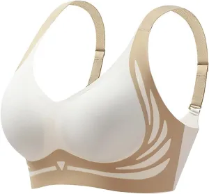 Caralush Bra,Lushfitting Powerful Push-up Seamless Bra,Super Gather Bra Wireless Anti Sagging Eversocute Bra for Women